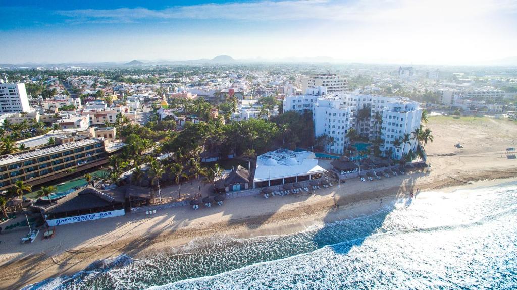 Gaviana Resort Mazatlan beachfront property on the Golden Zone with ocean views and classic Mexican resort architecture.